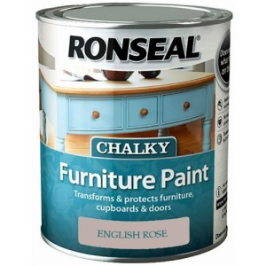 Ronseal Chalky Furniture Paint 750ml English Rose