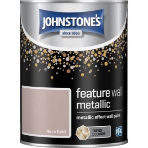 Johnstones Feature Wall Paint 1.25L Metallic Rose Gold