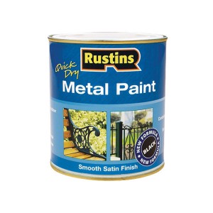 Rustins Metal Paint 250ml Black Satin