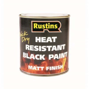 Rustins Heat Resistant Paint 500ml Black Matt