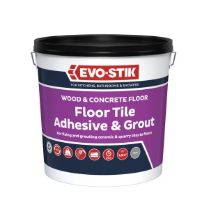 Evo-stik Floor Tile Adhesive & Grout Grey 5Ltr