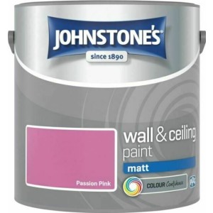 Johnstones Vinyl Emulsion Paint 2.5L Passion Pink Matt