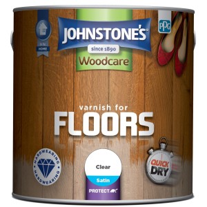 Johnstones Quick Dry Floor Varnish Clear Satin 2.5L