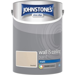 Johnstones Vinyl Emulsion Paint 5L Seashell Matt