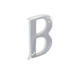 Securit S2959 Chrome Plated Letter B 75mm