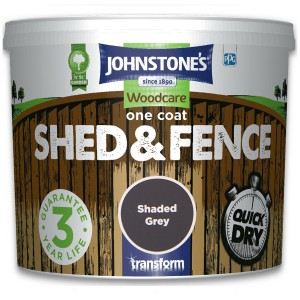 Johnstones One Coat Shed & Fence Paint 5L Shaded Grey