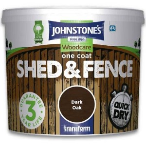 Johnstones One Coat Shed & Fence Paint 9L Dark Oak