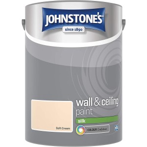 Johnstones Vinyl Emulsion Paint 5L Soft Cream (Silk)