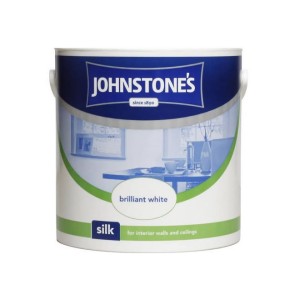 Johnstones Vinyl Emulsion Paint 2.5L Brilliant White (Silk)