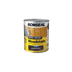 Ronseal Quick Drying Woodstain Satin 250ml Smoked Walnut 