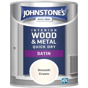 Johnstones One Coat Satin Paint 750ml Smooth Cream