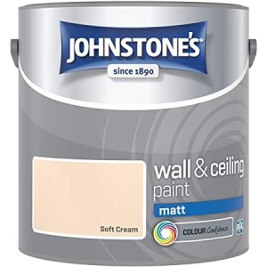 Johnstones Vinyl Emulsion Paint 2.5L Soft Cream Matt
