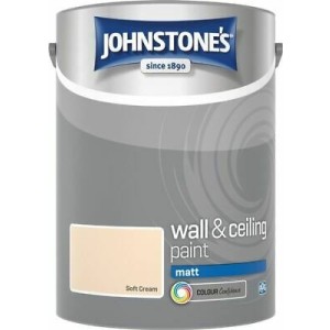 Johnstones Vinyl Emulsion Paint 5L Soft Cream Matt