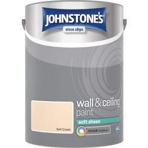 Johnstones Vinyl Emulsion Paint 5L Soft Cream Soft Sheen