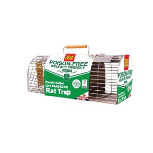 The Big Cheese Poison Free Ready-Baited Live Multi-Catch Rat Cage Trap STV204