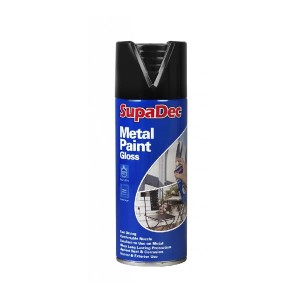 Supadec Metal Spray Paint 400ml Black Gloss
