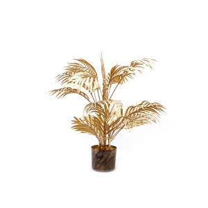 Luxe Faux Palm Tree 76cm Gold