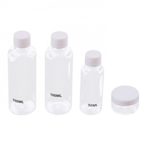 Clear Travel Bottles And Bag (4pk)