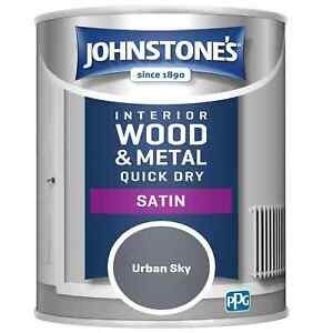 Johnstones Quick Drying Satin Paint 750ml Urban Sky