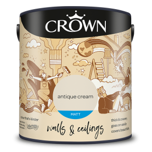 Crown Matt Antique Cream Emulsion 5ltr