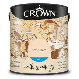 Crown Matt Soft Cream Emulsion 2.5ltr