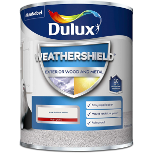 Dulux Weathershield Exterior Wood and Metal 750ml Pure Brilliant White High Gloss