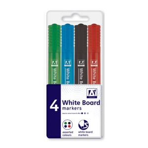 Anker White Board Markers (4 Pack) Assorted