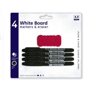 Anker White Board Markers & Eraser (5 Pack)