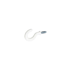 Securit S6303 Plastic Cup Hooks White 38mm (5 Pack)