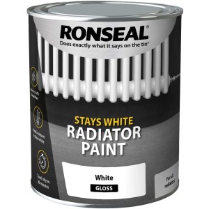 Ronseal Stays White Radiator Paint 250ml White Gloss