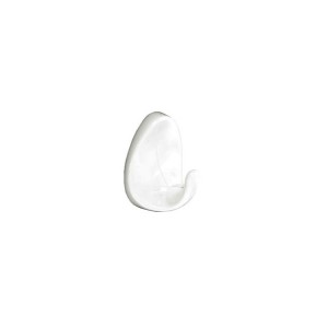 Securit S6355 Self Adhesive Oval Hooks Medium White (4 Pack)
