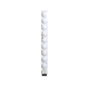 Kaemingk Shatterproof Baubles 6cm (10 Pack) White