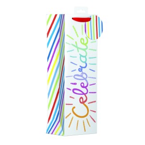 Happy Birthday Bright Coloured Bottle Bag 35cm