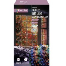 Christmas Premier Net Lights 3.5m x 1.2m - Multi-colour (360 LED)
