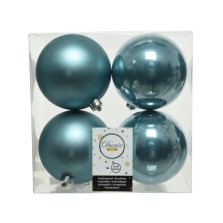 Christmas Shatterproof Baubles 10cm (4 Pack) Blue Dawn