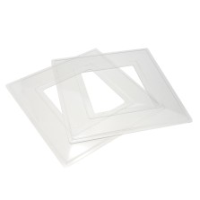 Dencon 2 Gang Finger Plate (2 Pack) White (8806/2NB)