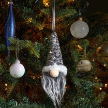 Christmas Hangin' Gonklet - Silver/Grey