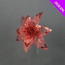 Christmas Starburst Flower 20cm Red 