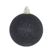 Christmas Giant Glitter Bauble Black 15cm
