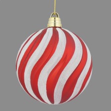 Christmas Giant Candy Cane Stripe Bauble 17cm