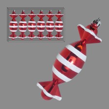 Christmas Candy Cane Sweet Bauble (6 Pack)