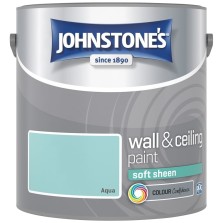 Johnstones Vinyl Emulsion Paint 2.5L Aqua Soft Sheen