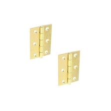 Securit S4306 Brass Plated Steel Butt Hinges 100mm (Pair)