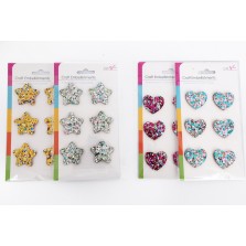 Craft Embellishments - Stars and Hearts