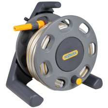 Hozelock Compact Hose Reel with 25m Hose and Fittings