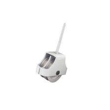 Securit S5202 White Double Screw-In Pulley 45mm
