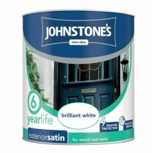 Johnstones Exterior Satin Paint 750ml Brilliant White