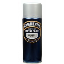 Hammerite Metal Spray Paint 400ml Smooth Silver