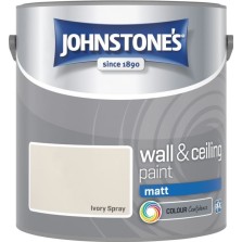 Johnstones Vinyl Emulsion Paint 2.5L Ivory Spray (Matt)