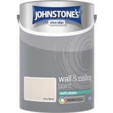 Johnstones Vinyl Emulsion Paint 5L Ivory Spray Soft Sheen